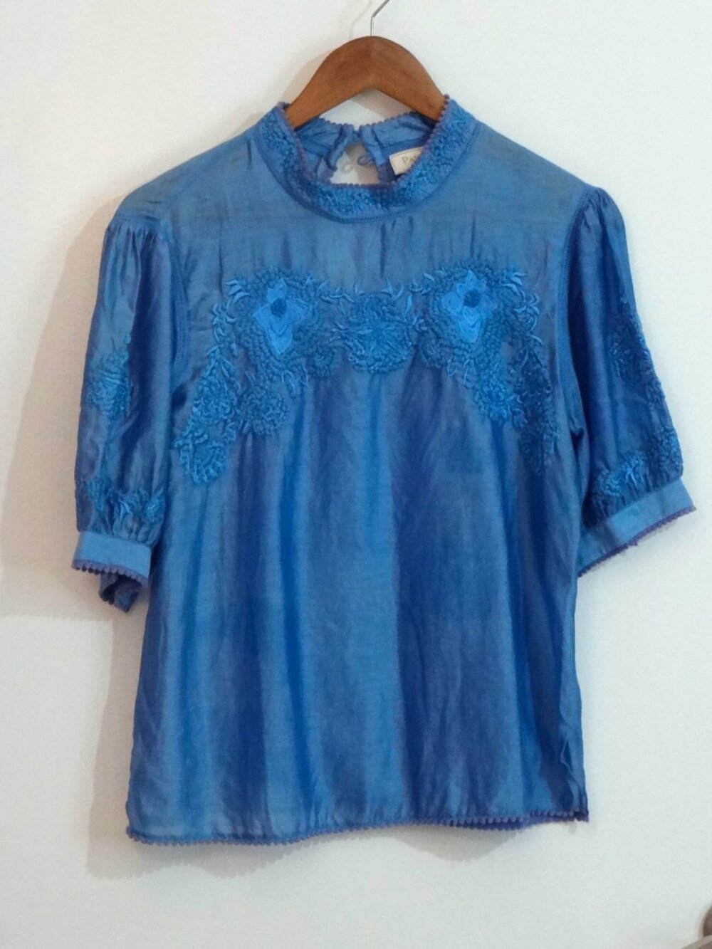 Anthropologie Payal Jain Edwardian Puff Sleeve Blouse